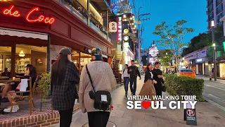 [4K] SEOUL - Gangnam Apgujeong Rodeo Street Friday Evening Walk, Seoul, South Korea, Travel, 4K