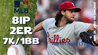 Aaron Nola, April 21, 2024 | MLB highlights