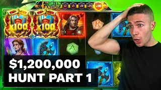 $1200000 BONUS HUNT OPENING - Part 1 🎰 60 Slot Bonuses - Green Knight, Fruit Party & Hop'n'Pop