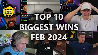 TOP 10 BIGGEST STREAMERS WINS OF FEBRUARY | xQc, TRAINWRECKS, ROSHTEIN & EXPOSED!