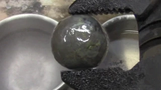 Super Cooled Nickel Ball in Gasoline