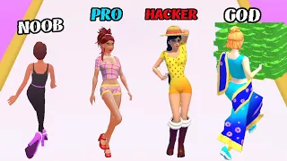 NOOB vs PRO vs HACKER vs GOD - High Heels  , Money Run ...