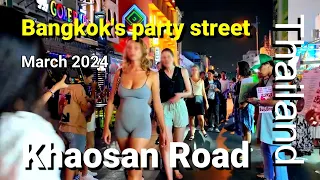 Bangkok's hot & wild backpacker & party street | Khaosan Road 2024