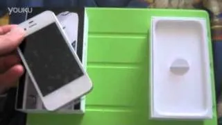 Official Apple iPhone 4 out of the box of white genuine.flv