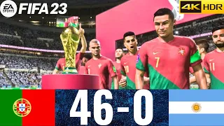 FIFA 23 -PORTUGAL 46-0 ARGENTINA !  FIFA  WORLD CUP FINAL 2022 QATAR  ! PS5 4K HDR GAMEPLAY!
