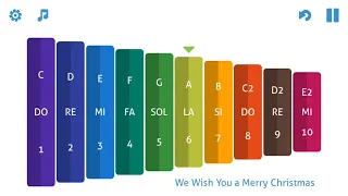 We Wish You a Merry Christmas - on "My 1st Xylophone" (a virtual xylophone for mobile devices)