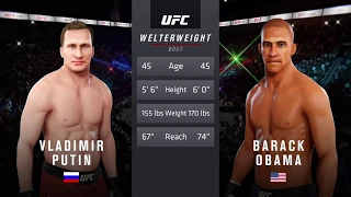 Putin vs. Obama (EA Sports UFC 3) - CPU vs. CPU - Crazy UFC 👊🤪