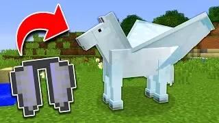 How to Get HORSE WINGS in Minecraft TUTORIAL! (Pocket Edition, Xbox, PC)