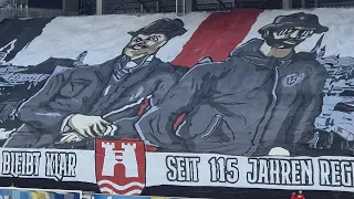 12.08.2023 LASK - Blau-Weiß Linz 2:0, Choreo, Pyro & Support