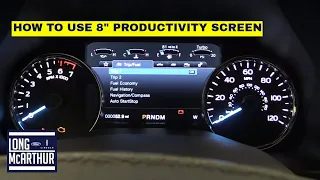 HOW TO USE FORD'S 8" PRODUCTIVITY SCREEN