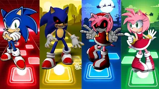 Sonic vs Sonic Exe vs Amy vs Amy Exe Tiles Hop EDM RUSH!