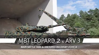 Leopard 2 Mbt and Armoured recovery vehicle (ARV-3) demonstration