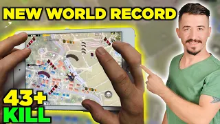 43 KILLS🔥 NEW WORLD KILL RECORD S15 PUBG MOBİLE /Best Device iPad Mini 5 Duo vs Squad 4 Finger ROHAN