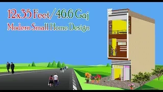 12x35 feet 46.5 Gaj Modern home design for rental purpose.