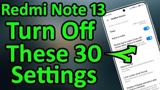 Redmi Note 13 30+ Hidden Settings To Extend Battery Life - Magical Surprise As Always (HINDI) 🔥🔥🔥