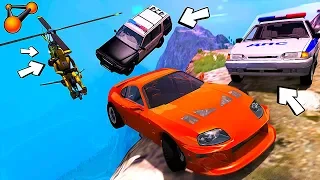 Русский ФОРСАЖ на ТРОПЕ СМЕРТИ - ПОГОНЯ в 5000 метрах от земли! BeamNG Drive