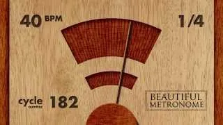 40 BPM 1/4 Wood Metronome HD