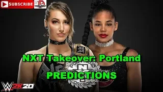 NXT Takeover Portland NXT Women’s Championship Rhea Ripley vs  Bianca Belair Predictions WWE 2K20