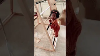 9 month old baby climbs a ladder by herself! 😮