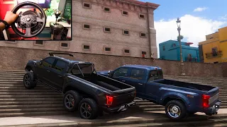 Ford F450 Super Duty & Ford Raptor 6x6 | OFFROAD CONVOY Forza Horizon 5 Thrustmaster T300RS gameplay