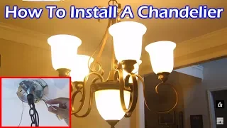 Install 6 Light Chandelier in Dining Room