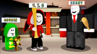 Me and my cousin played roblox break in story😍|On vtg!