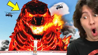 TENTANDO SOBREVIVER AO GODZILLA DE FOGO NO GTA 5!!