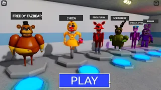 Escaping from a Five Nights at Freddy's BARRY'S PRISON RUN! And became ALL FNAF MORPHS