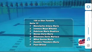 Manea Daria 1.02.94 100 m freestyle 11 years old female swimmer