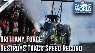 Brittany Force destroys Bandimere Track Speed Record