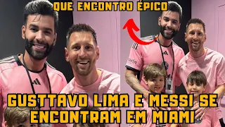 Gusttavo Lima ENCONTRA a lenda Lionel Messi em Miami e realiza SONHO dos filhos