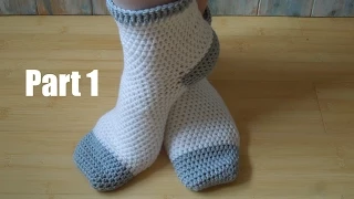 (crochet) Pt1: How To Crochet Adult Socks - Yarn Scrap Friday