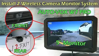 Install 2 Wireless HD Camera System In Your Car -  AUTO-VOX W7 PRO