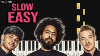 Major Lazer, DJ Snake (feat. MØ) - Lean On | SLOW EASY Piano Tutorial by Pianella Piano