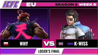 Why (Akuma) vs Noble K-Wiss (Hwoarang) - ICFC EU: Season 2 Week 6 - Loser's Final