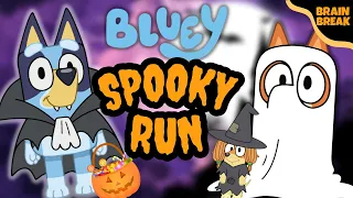 Bluey Halloween Run | Brain Break | Halloween Game | Go Noodle | Bluey and Bingo Chase