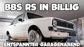 Die billigste BBS RS für Golf1! Ein normaler Garagenabend! Carrera, Cola, Felgen und Beton!