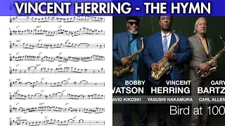 Vincent Herring on a Bb Blues at 320bpm - "The Hymn" - Alto Sax Solo Transcription (Eb)