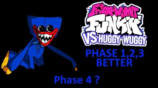 Friday Night Funkin' - Vs Huggy Wuggy (Phase 1,2,3 Better Vocals + PHASE 4 PREVIEW) FANMADE FNF MODS