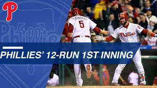 Phillies erupt for 12 runs in the 1st inning