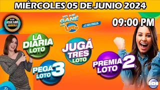 Sorteo 9 PM Loto Honduras, La Diaria, Pega 3, Premia 2, MIÉRCOLES 05 de junio 2024 |✅🥇🔥💰