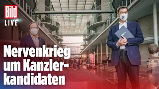 🔴 Söder gegen Laschet: Heute Tag der Entscheidung in der Kanzler-Frage?  | BILD LIVE