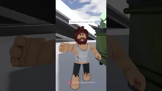 KIND WAITER HELPS HOMELESS MAN ON ROBLOX 🍞 #shorts