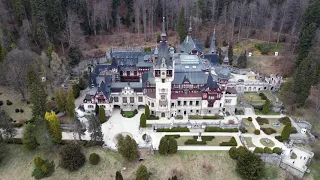 Above Peles Castle A Breathtaking Aerial Journey in 4K | CINEMATIC