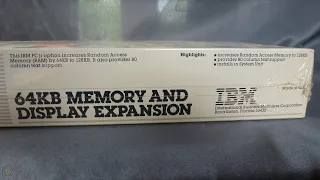 IBM PCjr: 64kb Memory and Display Expansion Unboxing