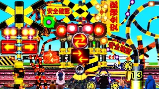 【踏切アニメ】ゆめのヘンテコおかしなふみきりカンカン😂😂😂Weird and funny railroad crossing in a dream♪funny sounds♪