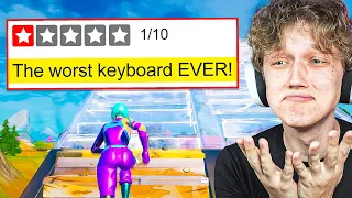 I bought the WORST RATED keyboard ever for Fortnite… (it’s actually good?)
