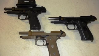 Beretta M9A3 and 92FS suppressed