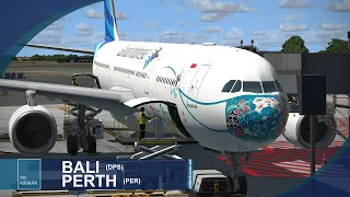 P3D v4.5 | Bali Perth Turnaround Flights | Airbus A330