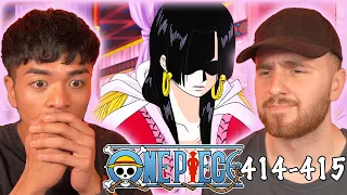 BOA HANCOCKS BACKSTORY IS NOT WHAT WE EXPECTED! - One Piece Episode 414 & 415 REACTION + REVIEW!